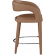 Meridian Furniture Sylvester Brown Vegan Leather Stool