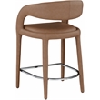 Meridian Furniture Sylvester Brown Vegan Leather Stool