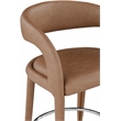 Meridian Furniture Sylvester Brown Vegan Leather Stool