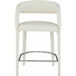 Meridian Furniture Sylvester Cream Vegan Leather Stool