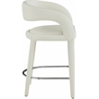 Meridian Furniture Sylvester Cream Vegan Leather Stool