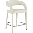 Meridian Furniture Sylvester Cream Vegan Leather Stool