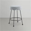 Meridian Furniture Fleur Grey Boucle Fabric Counter Stool