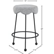 Meridian Furniture Fleur Grey Boucle Fabric Counter Stool