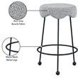 Meridian Furniture Fleur Grey Boucle Fabric Counter Stool