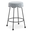 Meridian Furniture Fleur Grey Boucle Fabric Counter Stool