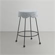 Meridian Furniture Fleur Grey Boucle Fabric Counter Stool