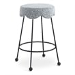 Meridian Furniture Fleur Grey Boucle Fabric Counter Stool