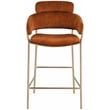 Meridian Furniture Yara Cognac Velvet Counter Stool