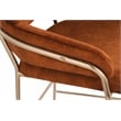 Meridian Furniture Yara Cognac Velvet Counter Stool