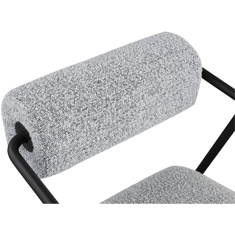 Meridian Furniture Carly Grey Boucle Fabric Accent Chair