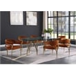 Meridian Furniture Madelyn Cognac Velvet Dining Chair (Set of 2)