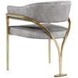 Meridian Furniture Madelyn Grey Velvet Dining Chair (Set of 2)