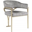 Meridian Furniture Madelyn Grey Velvet Dining Chair (Set of 2)