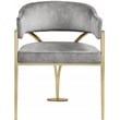Meridian Furniture Madelyn Grey Velvet Dining Chair (Set of 2)