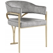 Meridian Furniture Madelyn Grey Velvet Dining Chair (Set of 2)