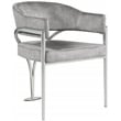 Meridian Furniture Madelyn Grey Velvet Dining Chair (Set of 2)