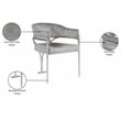 Meridian Furniture Madelyn Grey Velvet Dining Chair (Set of 2)