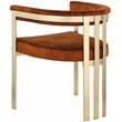 Meridian Furniture Marcello Cognac Velvet Dining Chair (Set of 2)