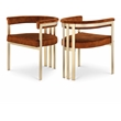 Meridian Furniture Marcello Cognac Velvet Dining Chair (Set of 2)
