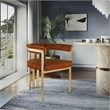 Meridian Furniture Marcello Cognac Velvet Dining Chair (Set of 2)