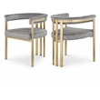 Meridian Furniture Marcello Grey Velvet Dining Chair (Set of 2)