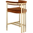 Meridian Furniture Marcello Cognac Velvet Counter Stool (Set of 2)