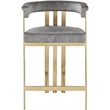 Meridian Furniture Marcello Grey Velvet Counter Stool (Set of 2)