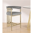 Meridian Furniture Marcello Grey Velvet Counter Stool (Set of 2)