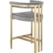 Meridian Furniture Marcello Grey Velvet Counter Stool (Set of 2)