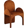 Meridian Furniture Summer Cognac Velvet Dining Arm Chair (Set of 2)