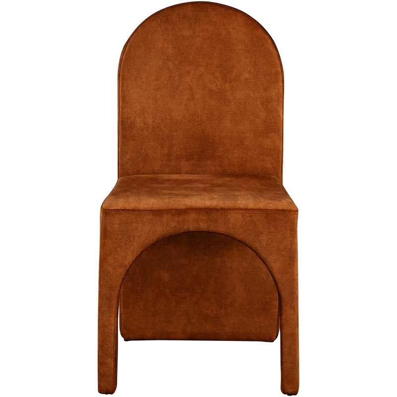 Meridian Furniture Summer Cognac Velvet Dining Side Chair (Set of 2)