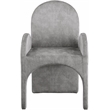 Meridian Furniture Summer Grey Velvet Dining Arm Chair (Set of 2)