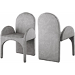 Meridian Furniture Summer Grey Velvet Dining Arm Chair (Set of 2)