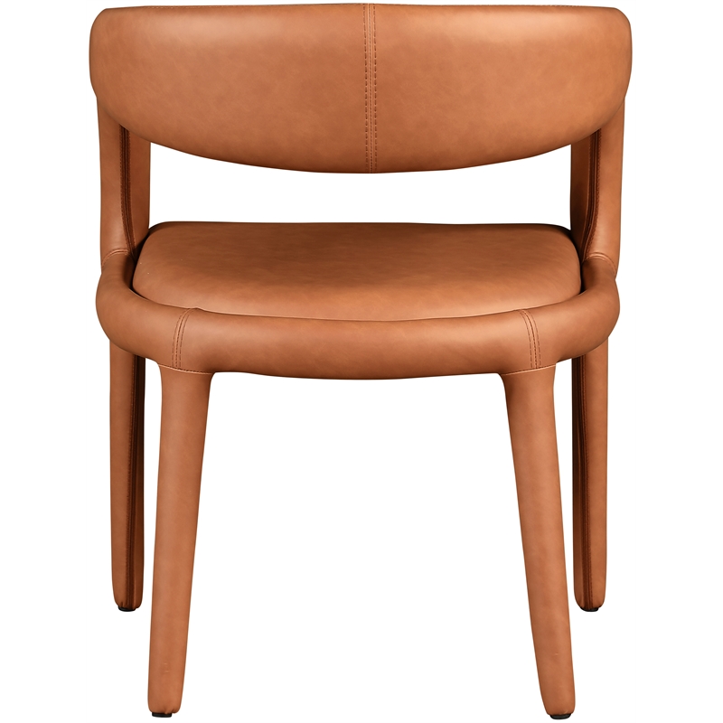 Meridian Furniture Sylvester Cognac Vegan Leather Dining Chair