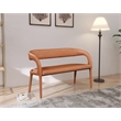 Meridian Furniture Sylvester Cognac Vegan Leather Bench