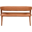 Meridian Furniture Sylvester Cognac Vegan Leather Bench