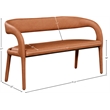 Meridian Furniture Sylvester Cognac Vegan Leather Bench