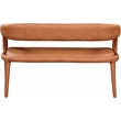 Meridian Furniture Sylvester Cognac Vegan Leather Bench