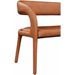 Meridian Furniture Sylvester Cognac Vegan Leather Bench