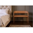 Meridian Furniture Sylvester Cognac Vegan Leather Bench
