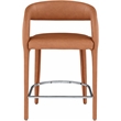 Meridian Furniture Sylvester Cognac Vegan Leather Stool
