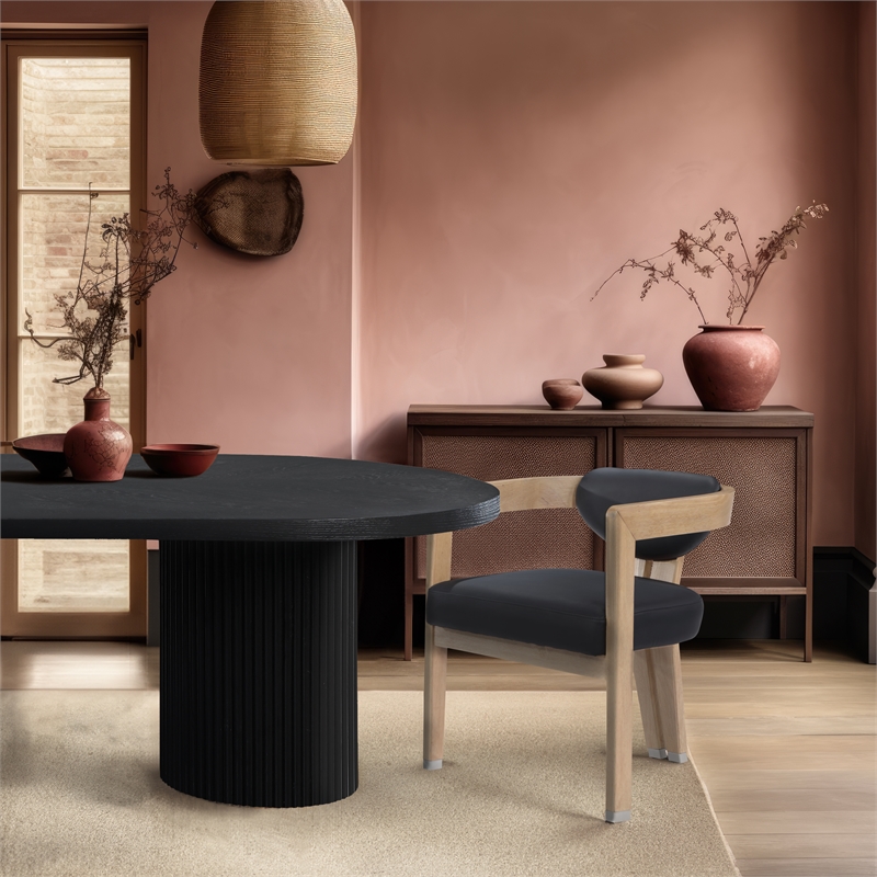 Meridian Furniture Belinda Black Oak Wood Dining Table