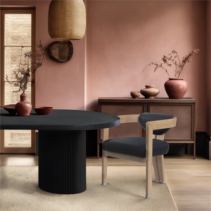 Meridian Furniture Belinda Black Oak Wood Dining Table