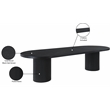 Meridian Furniture Belinda Black Oak Wood Dining Table