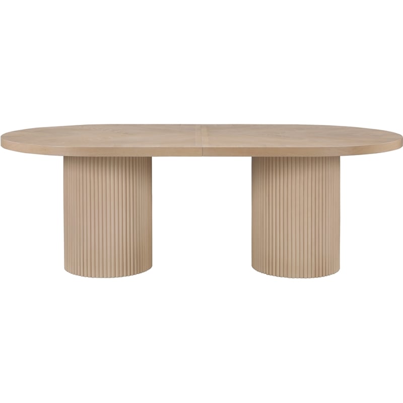 Meridian Furniture Belinda Natural White Oak Wood Dining Table