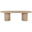 Meridian Furniture Belinda Natural White Oak Wood Dining Table