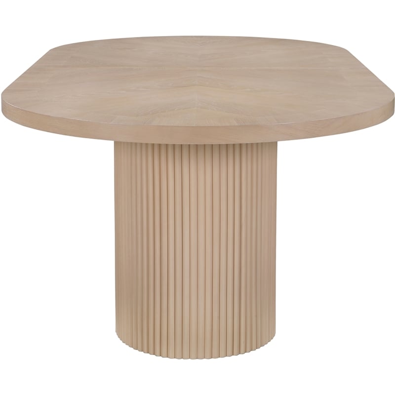 Meridian Furniture Belinda Natural White Oak Wood Dining Table