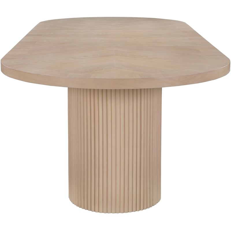Meridian Furniture Belinda Natural White Oak Wood Dining Table