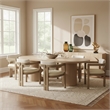 Meridian Furniture Belinda Natural White Oak Wood Dining Table